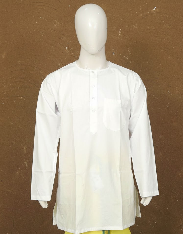 Курта из супер-джута, белая; Kurta Super Jute, white — миниатюра 2
