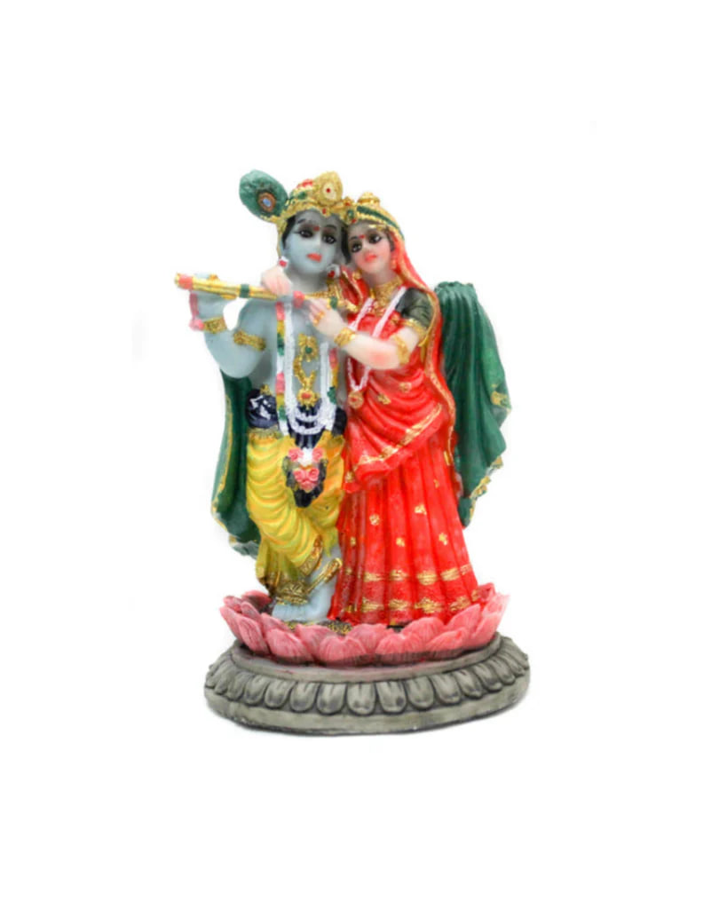 Статуэтка Радха и Кришна в лотосе, 9 см; Radha Krishna Separate Lotus 9 Cm — купить в интернет-магазине