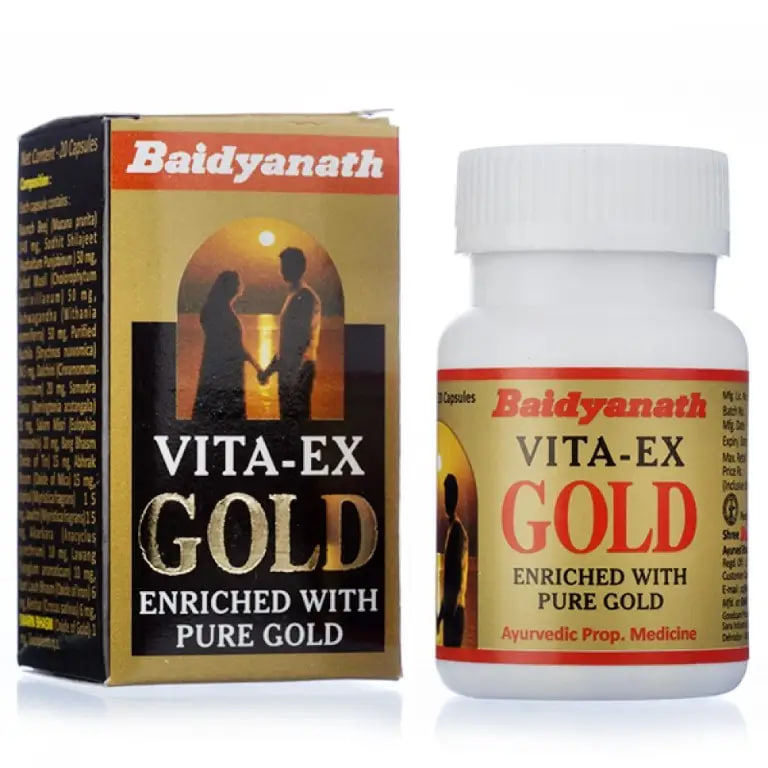 Вита Экс Голд, производитель Байдьянатх, 20 капсул; Baidyanath (Noida) Vita Ex Gold 20 Capsule — купить в интернет-магазине