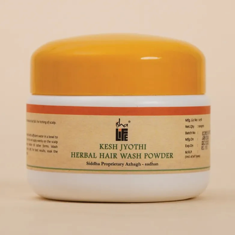 Травяной порошок для мытья волос Кеш Джьоти, 100 г, Иша Лайф; Kesh jyothi herbal hair wash powder, 100 g, Isha Life — купить в интернет-магазине