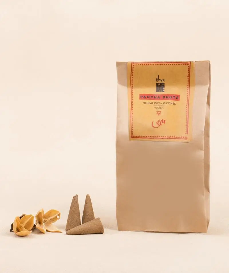 Благовония конусные "Вода", натуральные травяные, 20 шт., Иша Лайф; Handmade Natural Water Fragrance Cone (Pack of 20 pc), Isha Life — купить в интернет-магазине
