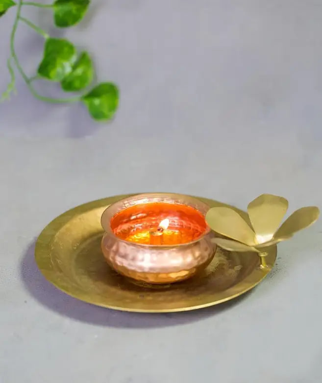 Hammered Flower Lamp, Isha Life — миниатюра 2