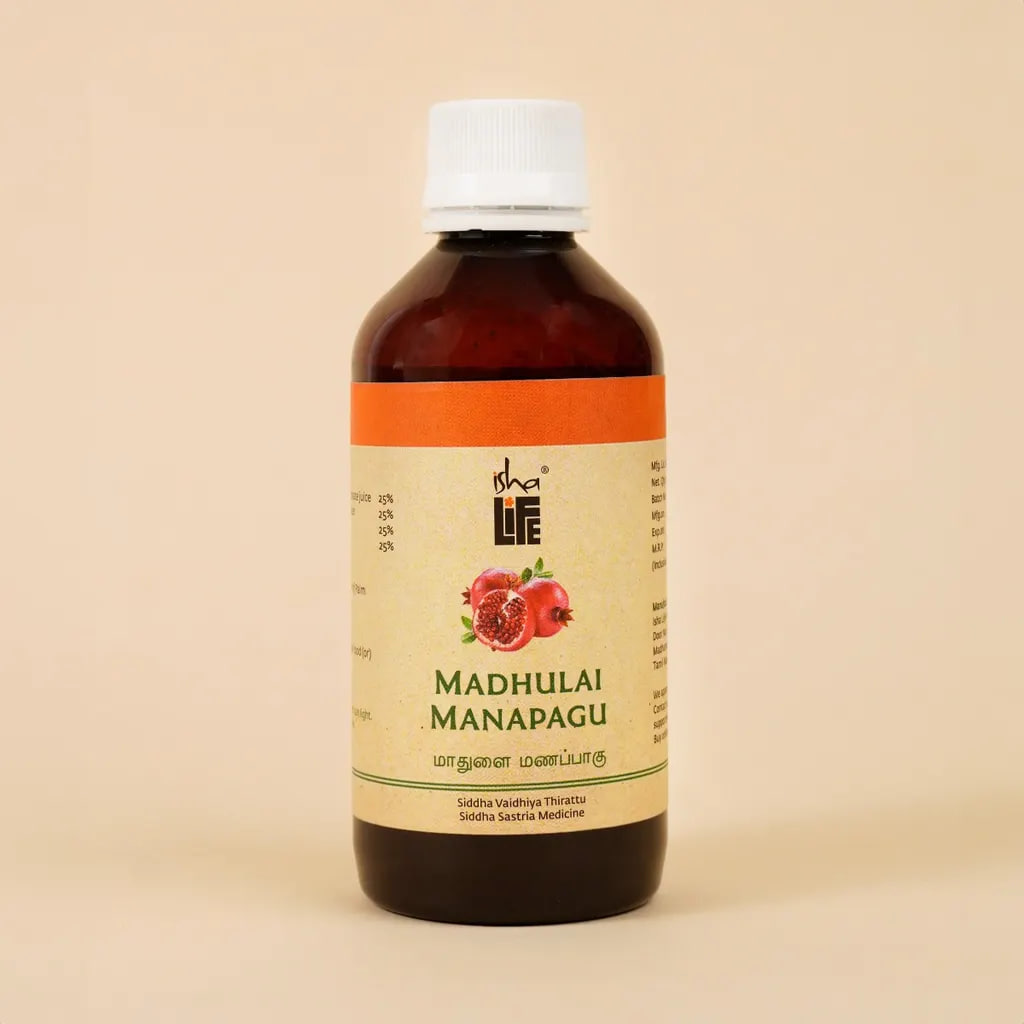 Мадхулай Манпагу (Гранатовый сироп), 200 мл, Иша Лайф; Madhulai Manapagu (Pomegranate Syrup), 200 ml,  Isha Life — купить в интернет-магазине