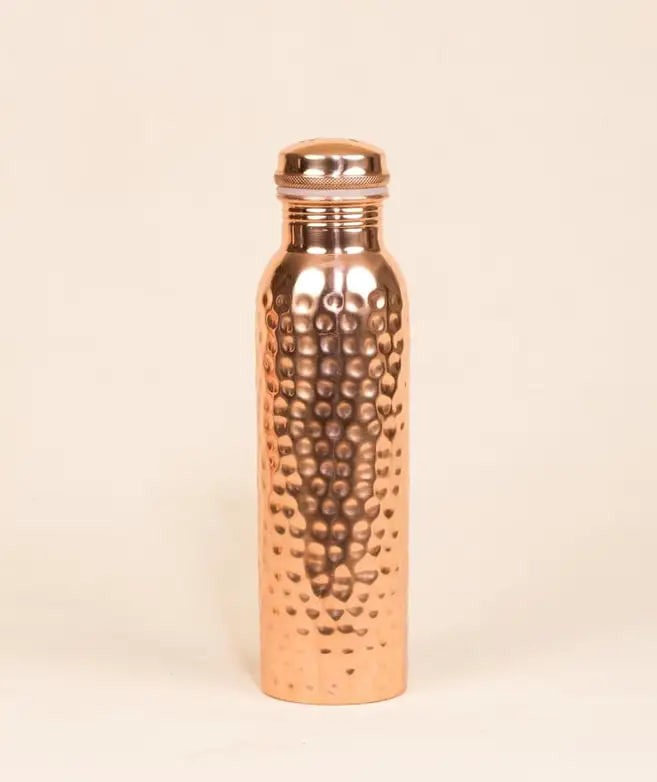 Бутылка для воды из кованой меди, 950 мл, Иша Лайф; Hammered Copper Water Bottle, 950 ml, Isha Life — купить в интернет-магазине