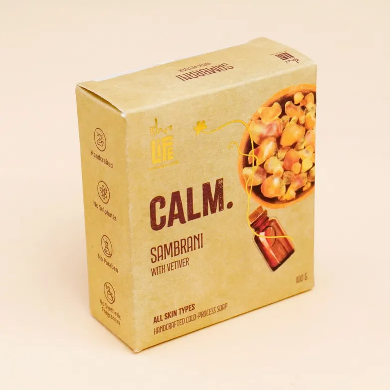 Мыло ручной работы «Самбрани с ветивером», Иша Лайф; Sambrani with Vetiver Handcrafted Soap, Isha Life — купить в интернет-магазине