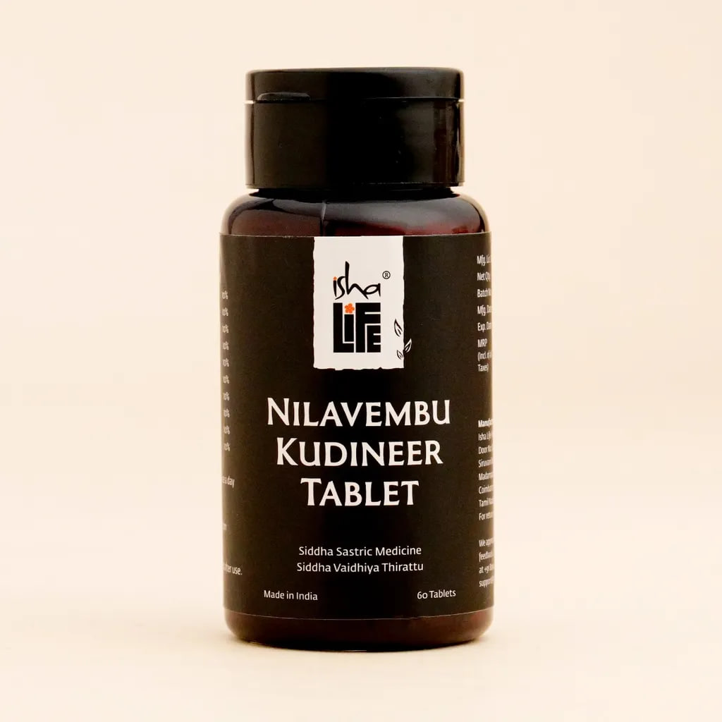 Нилавембу кутинир капсулы, от температуры, 60 штук, Иша Лайф; Nilavembu Kudineer Tablet 60 pcs,Isha Life — купить в интернет-магазине