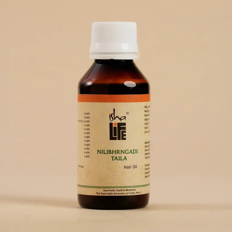 Масло для роста волос Нилибрингади тайла, 100 мл, Иша Лайф; Nilibhrngadi Taila, Hair Oil, 100 ml, Isha Life — купить в интернет-магазине