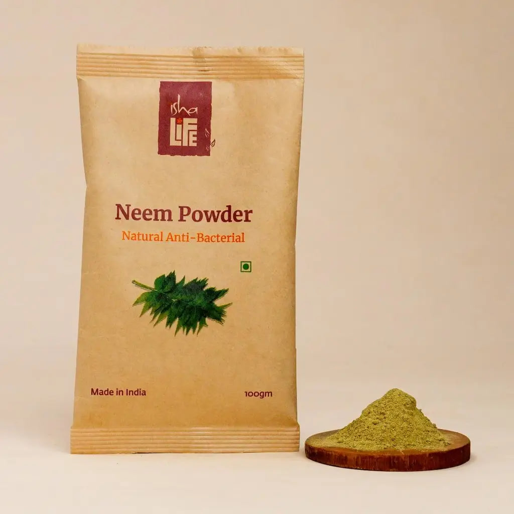 Ним чурна, помощь в детоксе, 100 г, Иша Лайф; Neem Powder, 100 gm, Isha Life — купить в интернет-магазине
