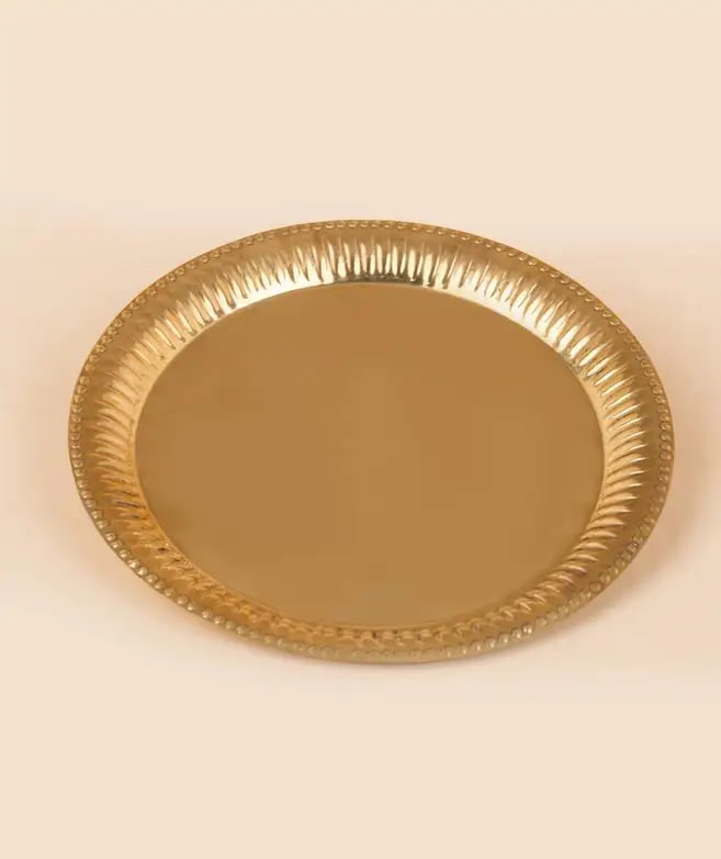 Медный поднос Саннити, Иша Лайф; Sannidhi Big Brass Plate, Isha Life — купить в интернет-магазине