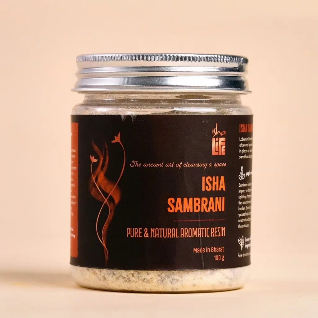 Чистая ароматическая смола Самбрани, Иша Лайф; Isha Sambrani pure & Natural Aromatic Resin, 100 g, Isha Life — купить в интернет-магазине