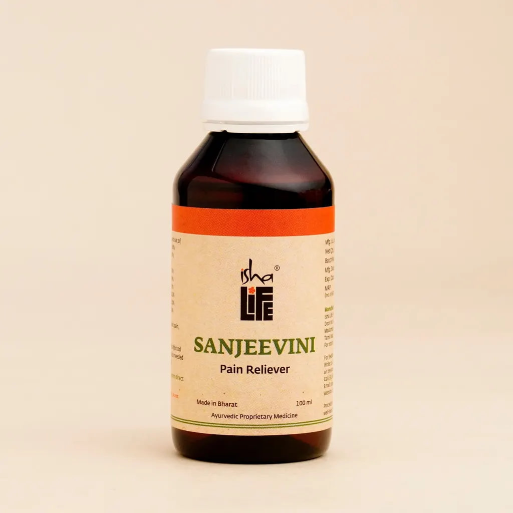 Масло Сандживани, от суставной боли, 100 мл, Иша Лайф; Sanjeevini pain reliever oil, 100 ml, Isha Life — купить в интернет-магазине