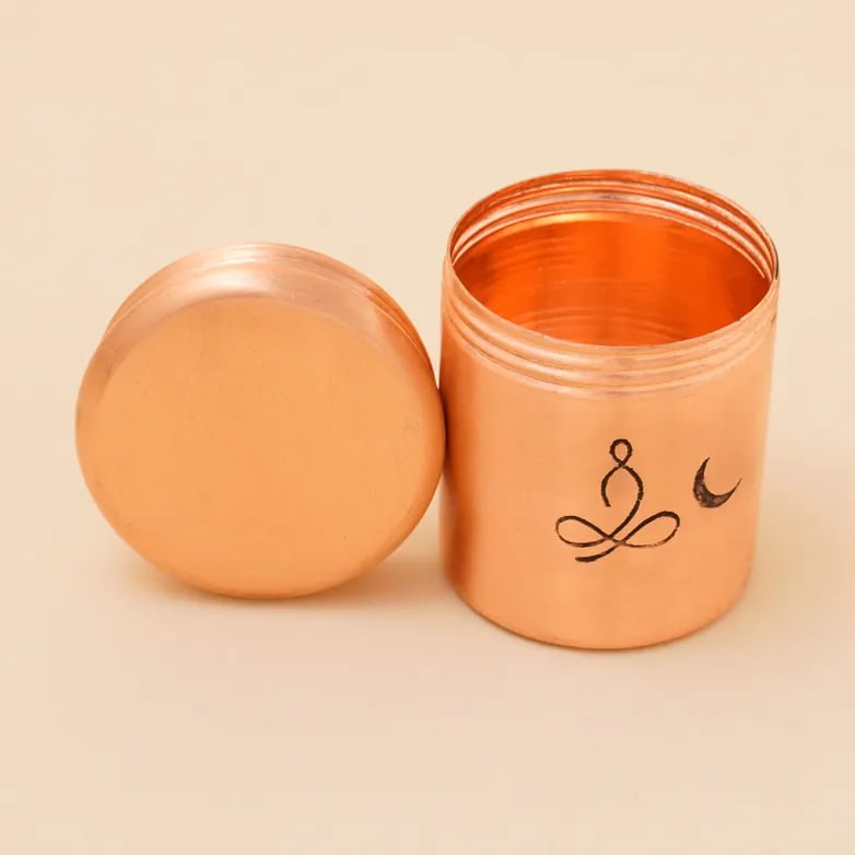 Медная шкатулка Вибхути (высокая), Иша Лайф; Copper Vibhuti Box (Tall) - Sadhaka, Isha Life — купить в интернет-магазине