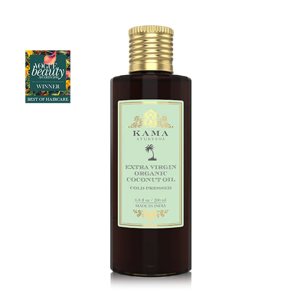 Органическое кокосовое масло первого отжима, 200 мл, Кама Аюрведа; Extra Virgin Organic Coconut Oil, 200 ml, Kama Ayurveda — купить в интернет-магазине