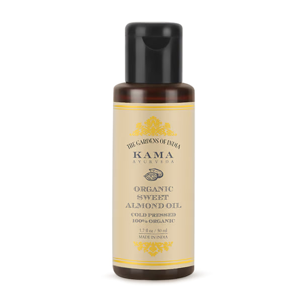Органическое масло сладкого миндаля, 50 мл, Кама Аюрведа; Organic Sweet Almond Oil, 50 ml, Kama Ayurveda — купить в интернет-магазине