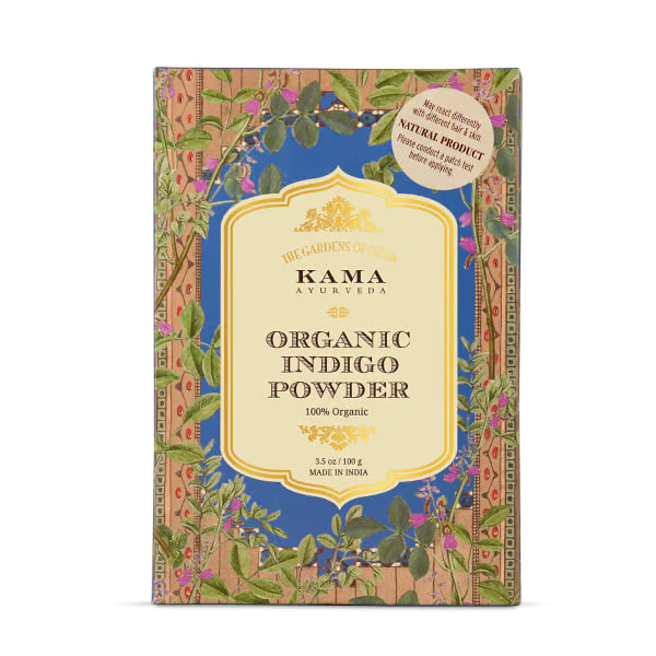 Органический порошок индиго, 100 г, Кама Аюрведа; Organic Indigo Powder, 100 g, Kama Ayurveda — купить в интернет-магазине