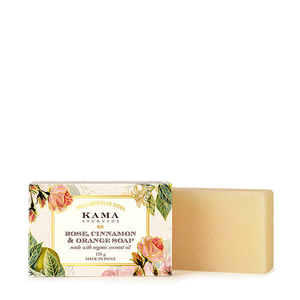 Мыло «Роза, корица и апельсин», 125 г, Кама Аюрведа; Natural Rose Soap, 125 g, Kama Ayurveda — купить в интернет-магазине