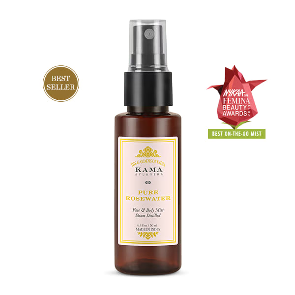 Чистая розовая вода для тела и лица, 50 мл, Кама Аюрведа; Pure Rose Water, 50 ml, Kama Ayurveda — купить в интернет-магазине
