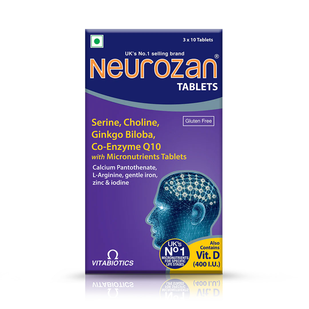 Нейрозан, для концентрации внимания, 30 таб., производитель Vitabiotics, Neurozan 30 Tablet, Vitabiotics — купить в интернет-магазине