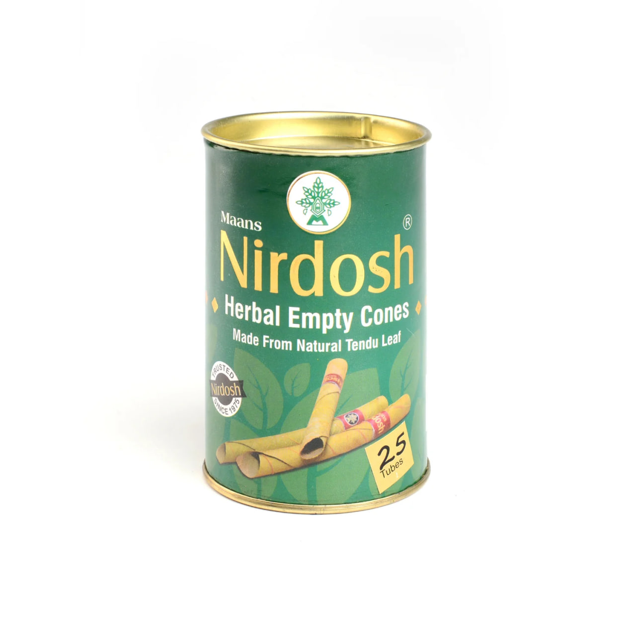 Гильзы для травяных самокруток, 25 шт., Нирдош; Nirdosh Herbal Pre – Rolled Empty Cones — купить в интернет-магазине