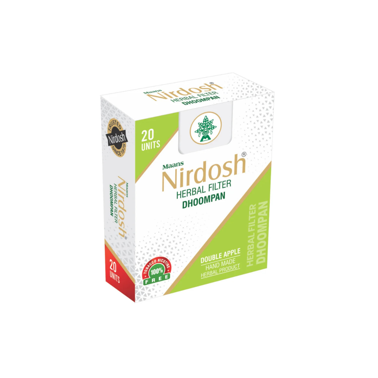 Травяные сигареты, двойное яблоко, 20 шт., Нирдош; Double Apple – Nirdosh Herbal Dhoompan, 20 pcs — купить в интернет-магазине