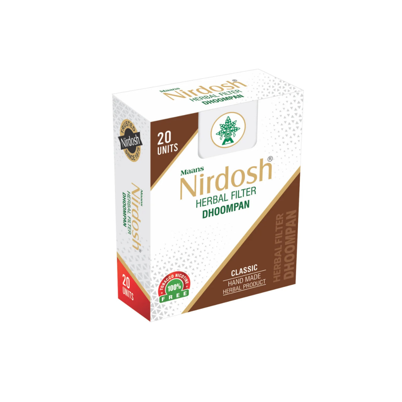 Травяные сигареты, классические, 20 шт., Нирдош; Classic Flavour – Nirdosh Herbal Dhoompan, 20 pcs — купить в интернет-магазине