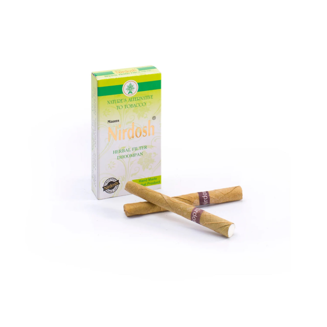 Травяные сигареты, мята и гвоздика, 10 шт., Нирдош; Clove Mint Taste – Nirdosh Herbal Dhoompan, 10 pcs — купить в интернет-магазине