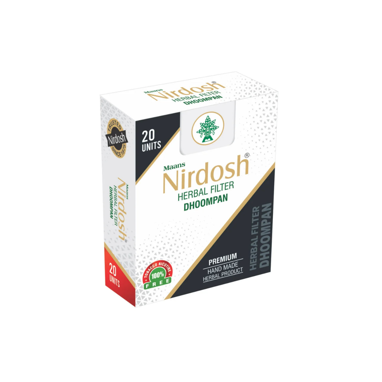 Травяные сигареты, премиум, 20 шт., Нирдош; Premium – Nirdosh Herbal Filter Dhoompan, 20 pcs — купить в интернет-магазине