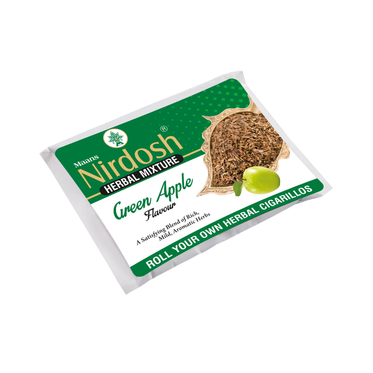 Травяная смесь, зеленое яблоко, 50 г, Нирдош; Green Apple – Herbal Raw Mixtures, 50 g — купить в интернет-магазине