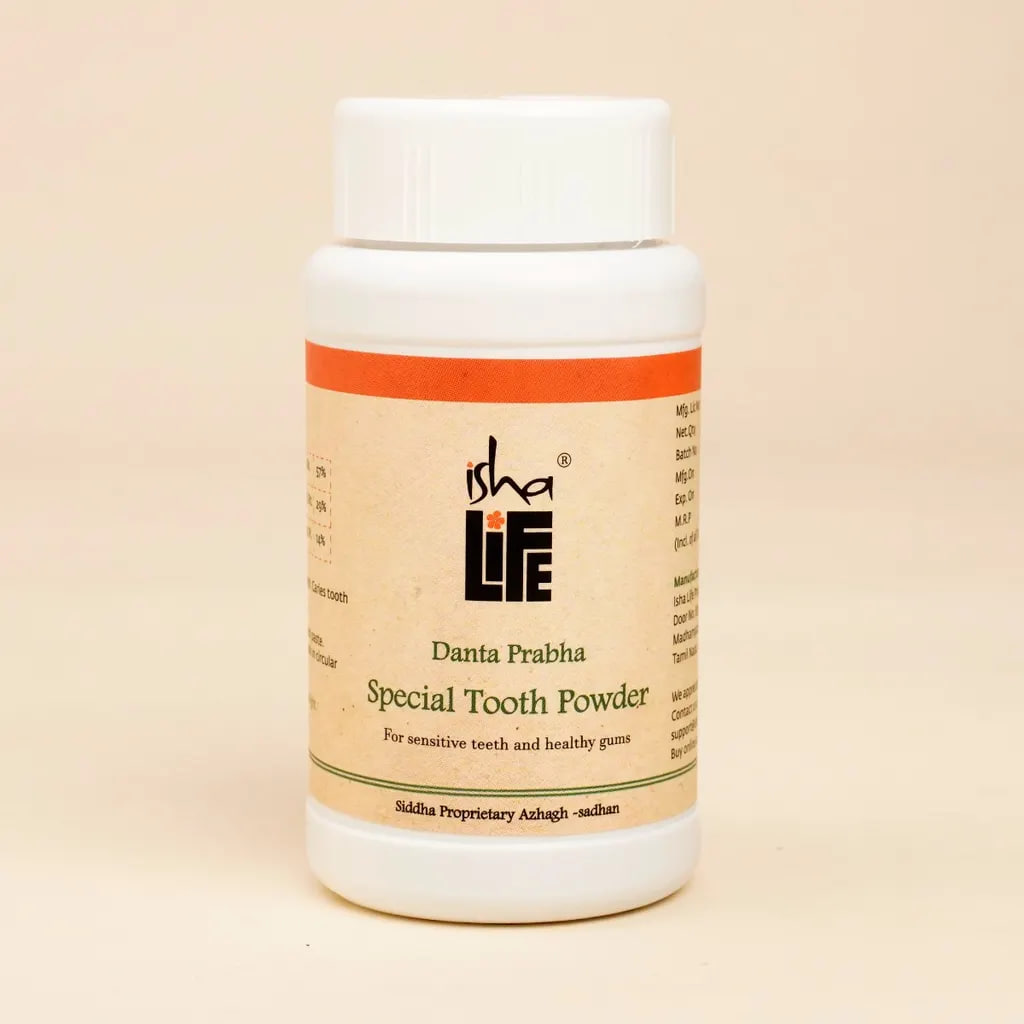 Травяной зубной порошок Данта Прабху (без фтора), 60 г, Иша Лайф; Danta Prabha Special Tooth Powder, 50 g, Isha Life — купить в интернет-магазине