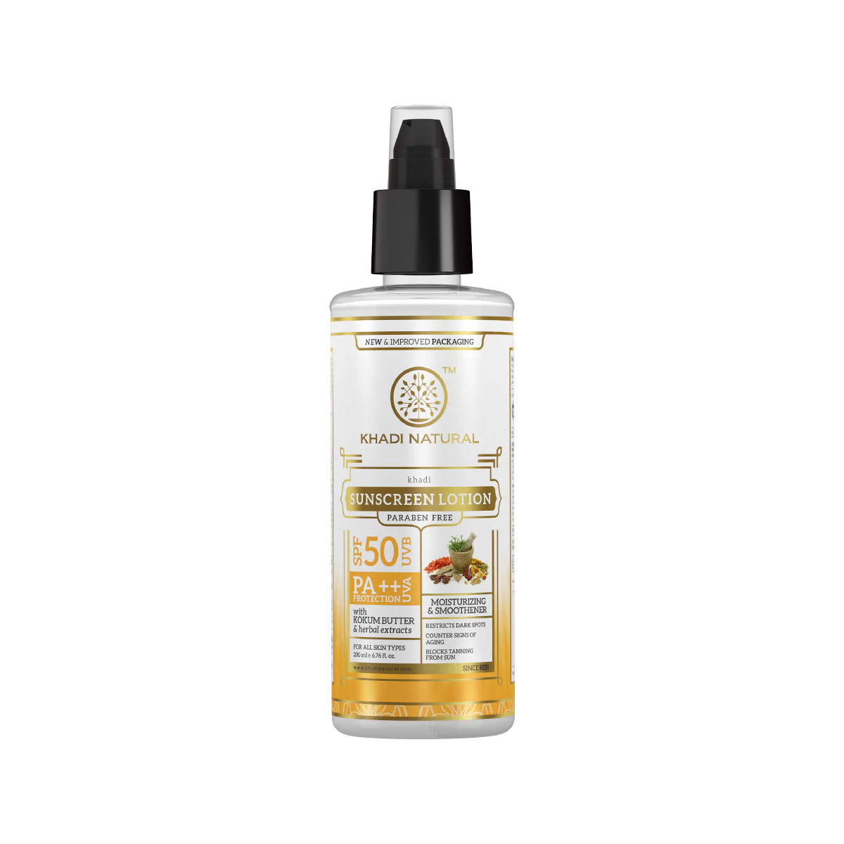 Солнцезащитный увлажняющий лосьон Кхади SPF 50, 200 мл, Кхади Натурал; Khadi Natural Sunscreen Moisturising Lotion SPF 50 PA++, 200 ml — купить в интернет-магазине