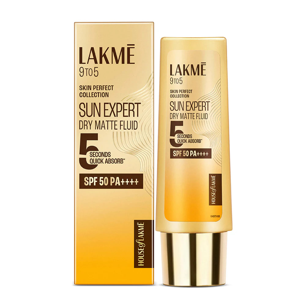 Солнцезащитный флюид с ниацинамидом и церамидами Лакме Сан Эксперт SPF 50, 50 мл, Лакме; Lakme Sun Expert Dry Matte Fluid SPF 50 PA+++ Sunscreen with 1% Niacinamide & Ceramide 50 ml — купить в интернет-магазине