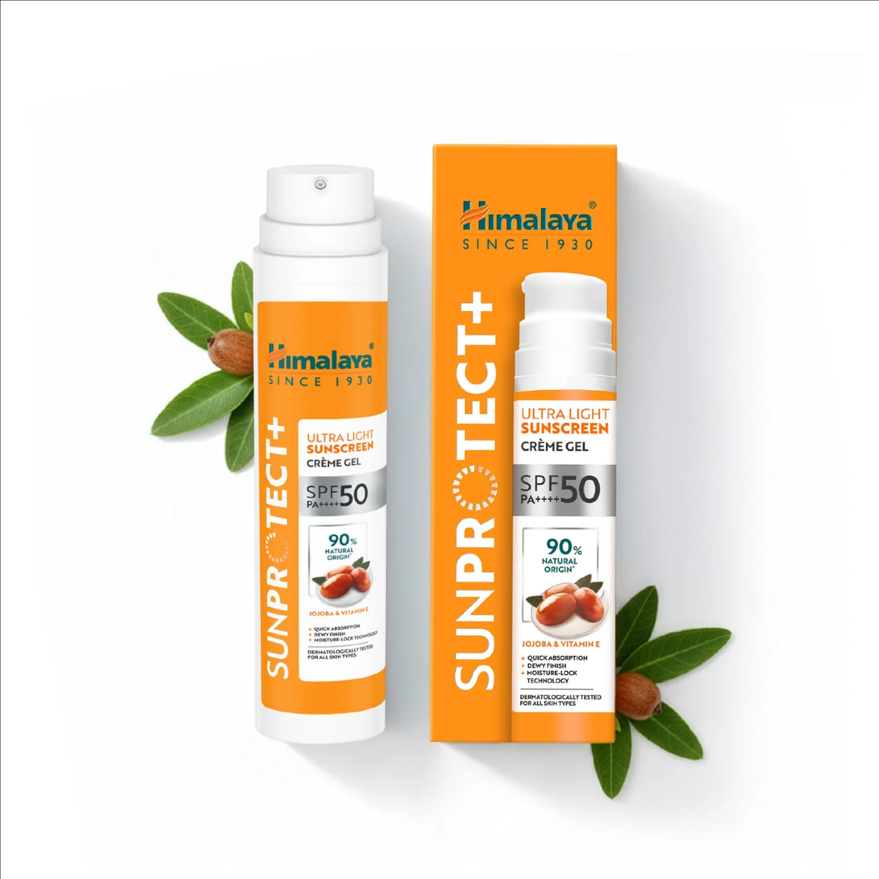 Солнцезащитный легкий крем-гель «Санпротект» SPF 50, 50 мл, Гималая; Himalaya SunProtect+ Ultra-Light Sunscreen Creme Gel 50 ml — купить в интернет-магазине