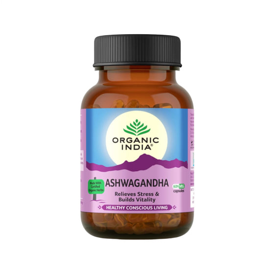 Ашвагандха, 60 капсул, Органик Индия; Ashwagandha, 60 capsules, Organic India — купить в интернет-магазине