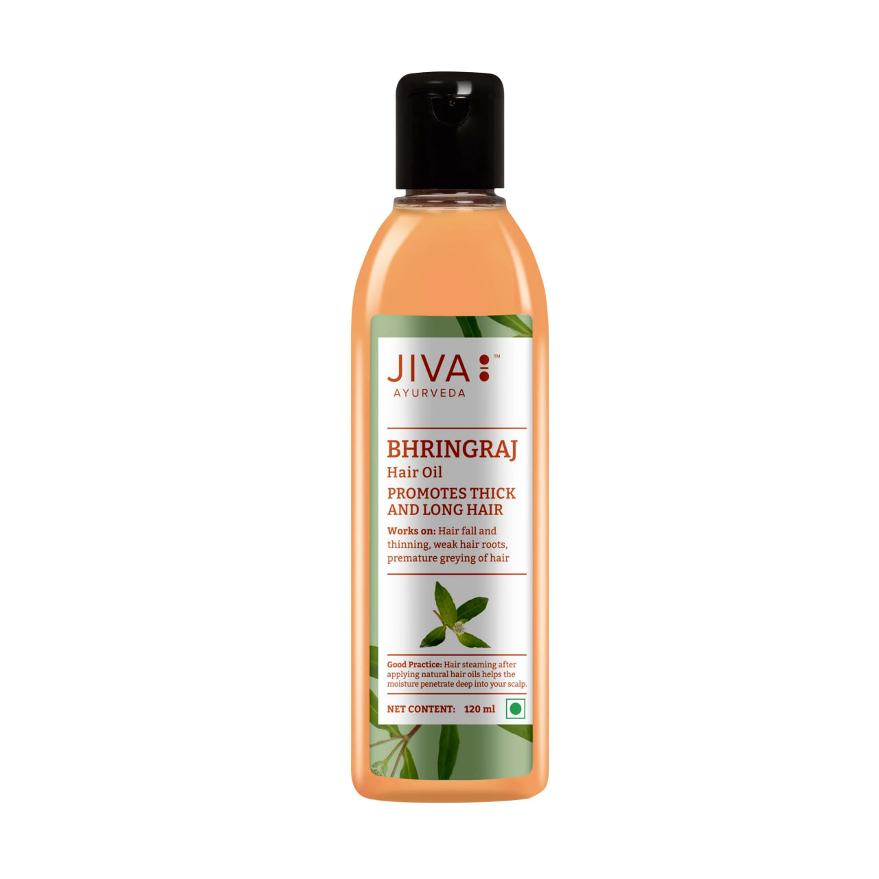 Масло Брингарадж для волос, 120 мл, Джива Аюрведа; Bhringaraj oil for hair, 120 ml, Jiva Ayurveda — купить в интернет-магазине