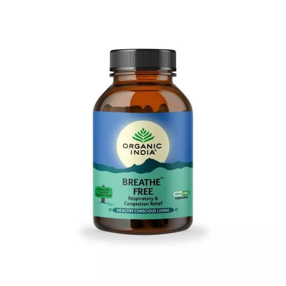 Брис Фри, для легкого дыхания, 180 капсул, Органик Индия; Breathe Free, 180 capsules, Organic India — купить в интернет-магазине