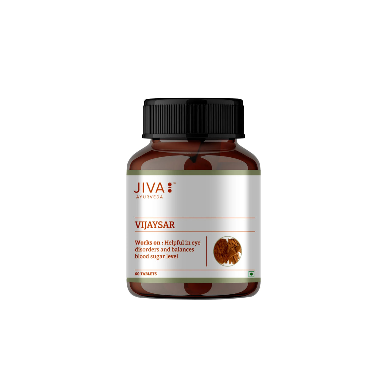 Виджайсар, контроль сахара, 60 таб., Джива Аюрведа; Vijaysar 60 Tablets, Jiva Ayurveda — купить в интернет-магазине