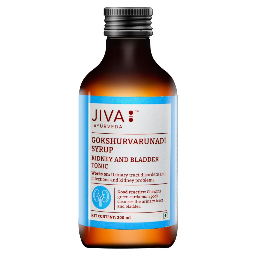 Гокшурварунади сироп, 200 мл, Джива Аюрведа; Gokshuravarunadi syrup, 200 ml, Jiva Ayurveda — купить в интернет-магазине