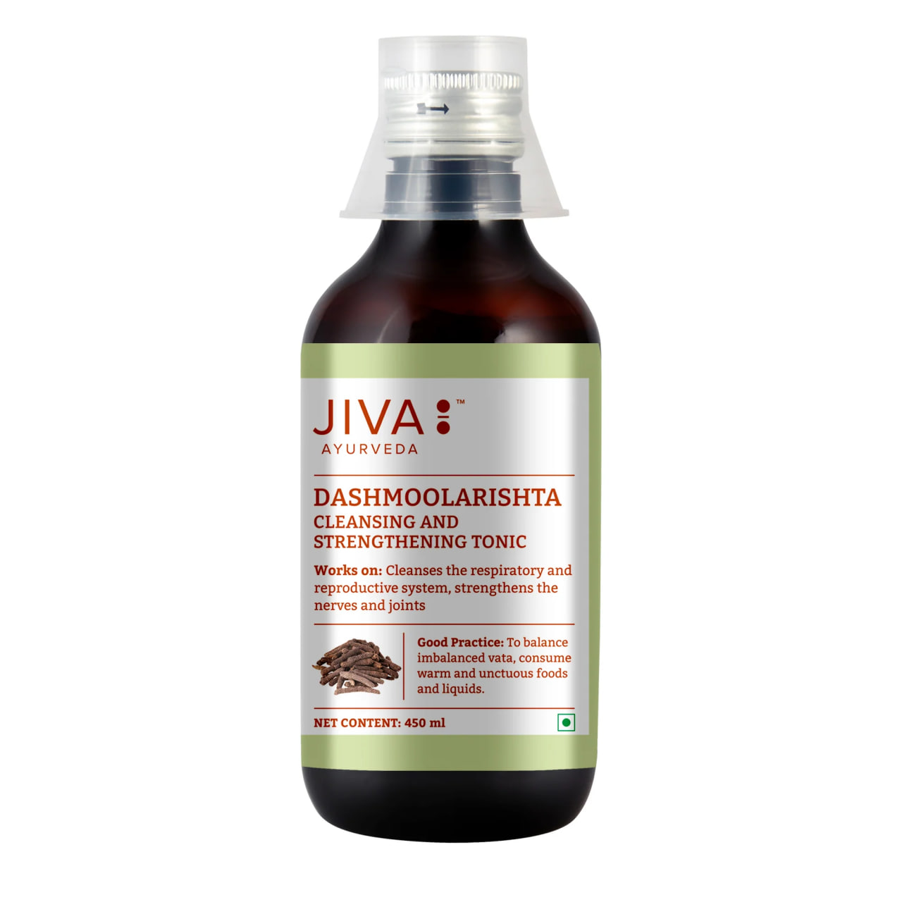 Дашамулариштха сироп, 450 мл, Джива Аюрведа; Dashmoolarishta syrup, 450 ml, Jiva Ayurveda — купить в интернет-магазине
