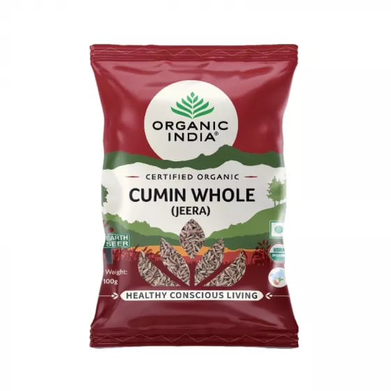 Кумин (Зира), 100 г, Органик Индия; Cumin, 100 g, Organic India — купить в интернет-магазине
