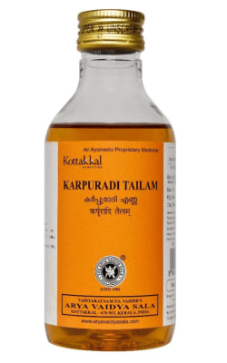 Карпуради Тайлам, 200 мл, Коттаккал Аюрведа; Karpuradi Tailam Arya Vaidya Sala, Kottakkal, 200 ml — купить в интернет-магазине