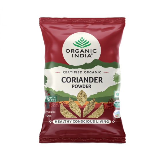 Кориандр молотый, 100 г, Органик Индия; Ground Coriander, 100 g, Organic India — купить в интернет-магазине