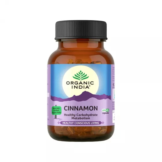 Корица, регулирование метаболизма, 60 капсул, Органик Индия; Cinnamon, 60 capsules, Organic India — купить в интернет-магазине