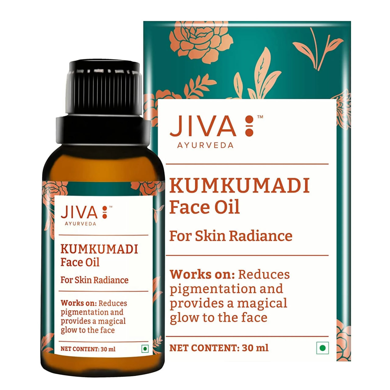 Масло Кумкумади 30 мл, Джива Аюрведа; Kumkumadi Oil 30 ml, Jiva Ayurveda; — купить в интернет-магазине