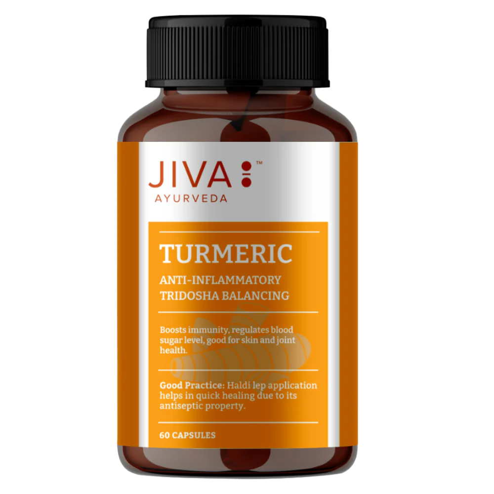 Куркума, 60 капсул, Джива Аюрведа; Turmeric 60 Capsules, Jiva Ayurveda — купить в интернет-магазине