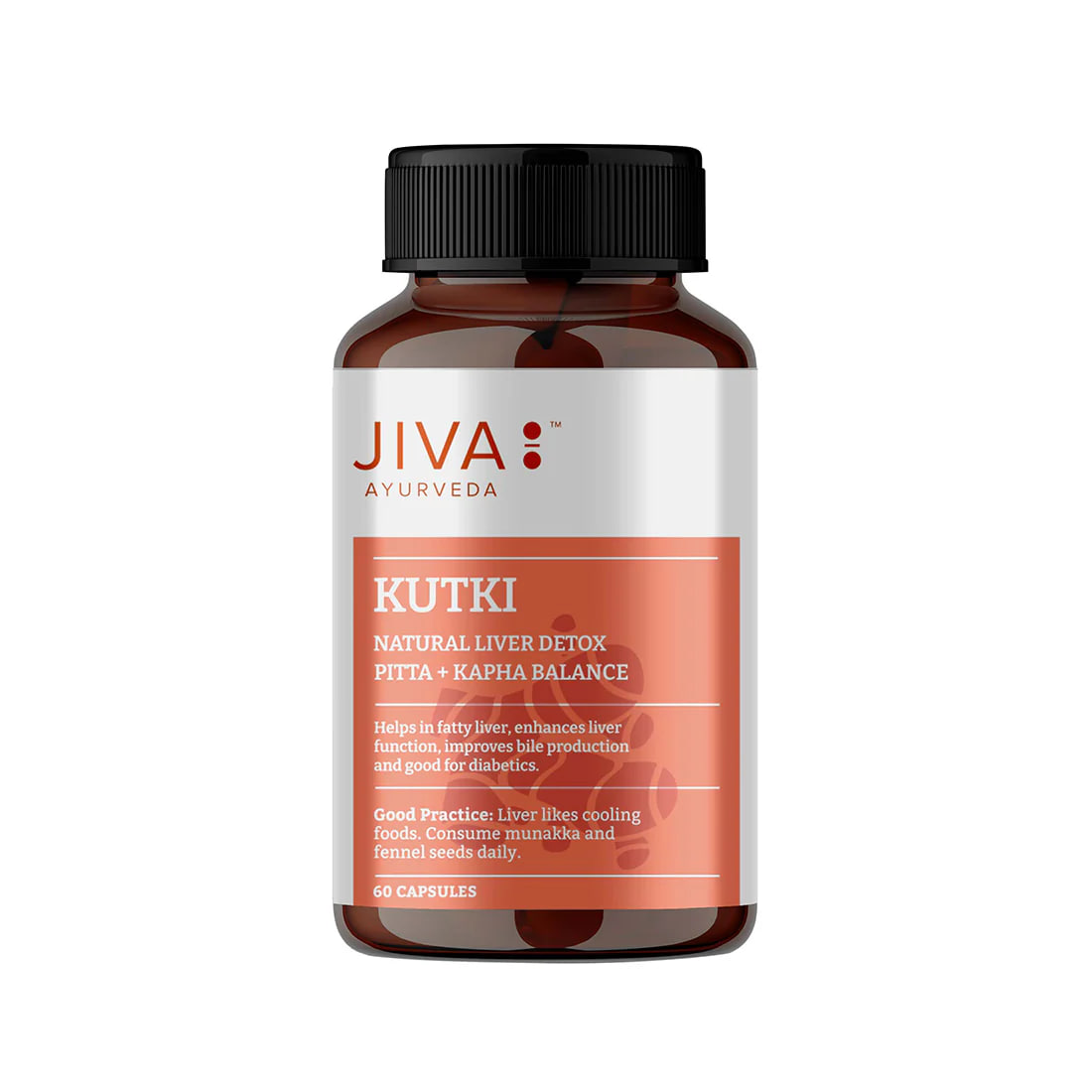 Кутки, гепатопротектор, 60 капсул, Джива Аюрведа; Kutki 60 Capsules, Jiva Ayurveda — купить в интернет-магазине