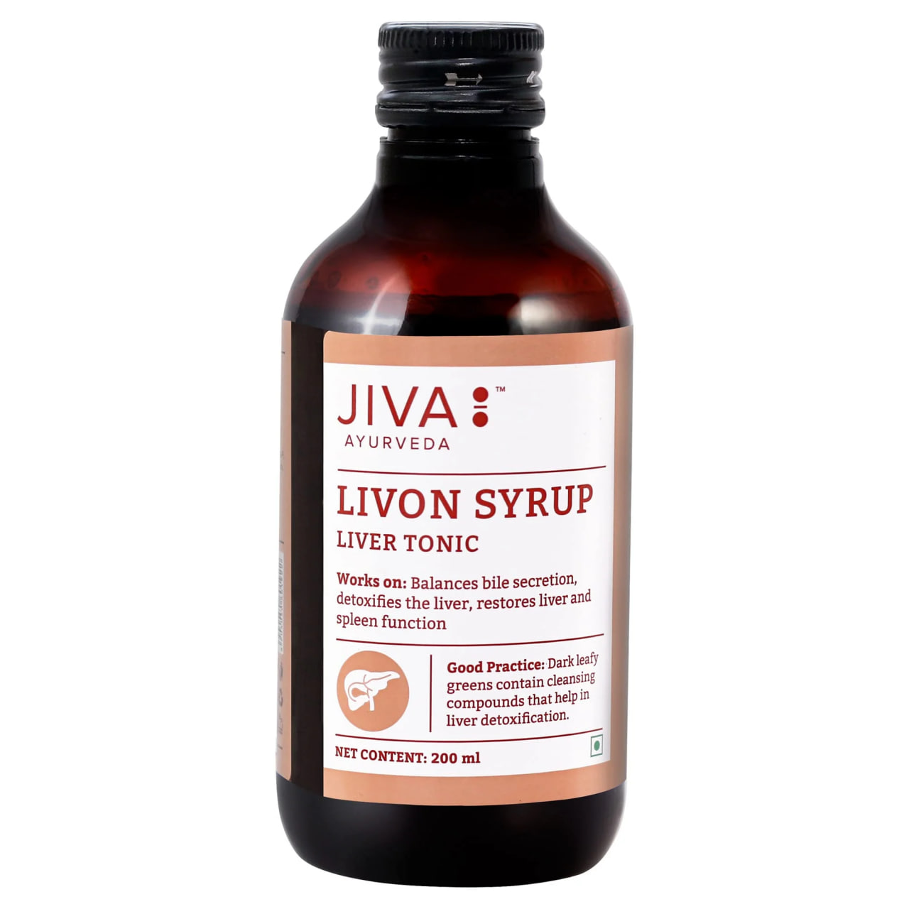 Ливон сироп, для печени, 200 мл, Джива Аюрведа; Livon syrup, 200 ml, Jiva Ayurveda — купить в интернет-магазине