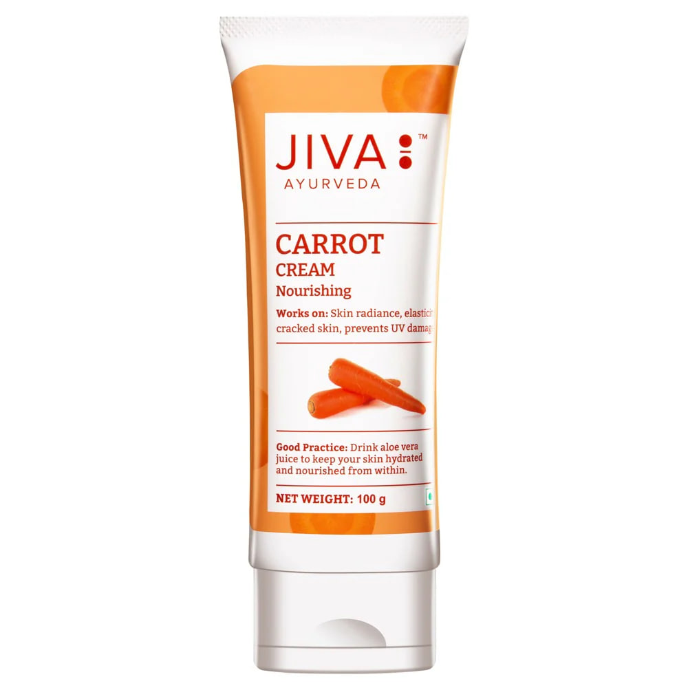Крем омолаживающий с морковью, 100 г, Джива Аюрведа; Cream with carrots, 100 g, Jiva Ayurveda — купить в интернет-магазине