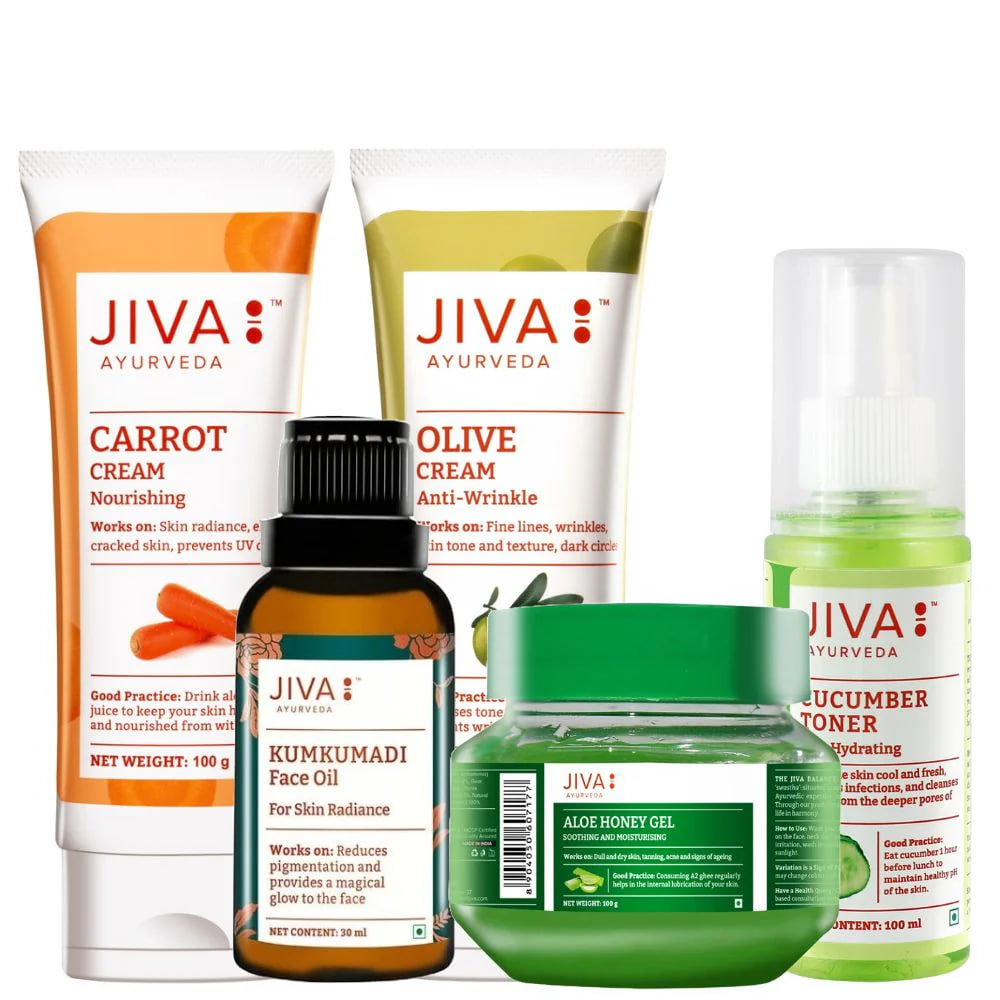 Набор косметики для омоложения кожи, Джива Аюрведа; Rejuvenate Skin Combo, Jiva Ayurveda — купить в интернет-магазине