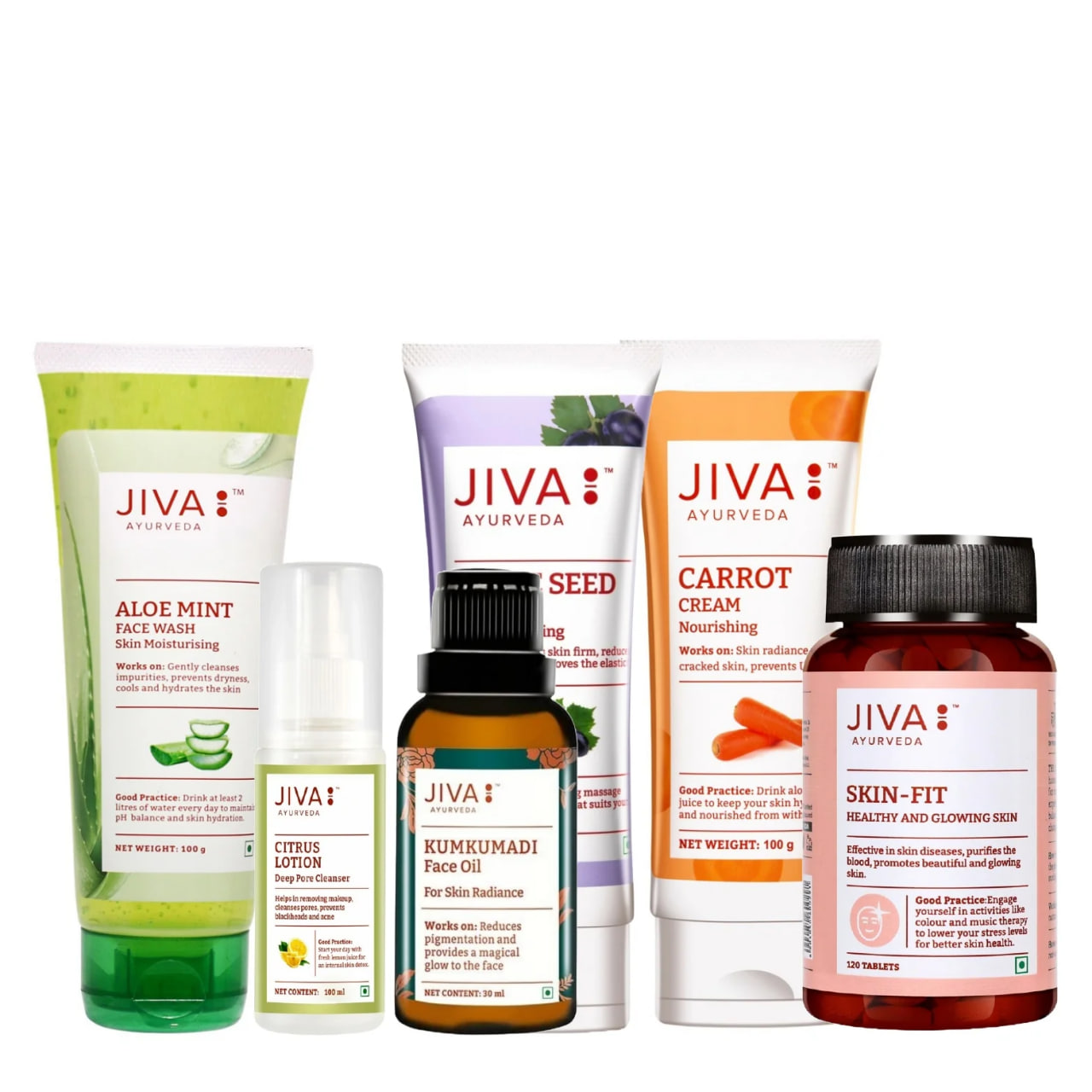 Набор косметики для сухой кожи, Джива Аюрведа; Dry Skin Combo, Jiva Ayurveda — купить в интернет-магазине