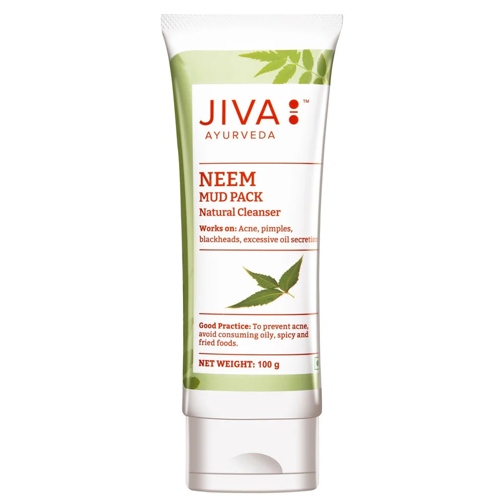 Средство для умывания с нимом, 100 г, Джива Аюрведа; Neem Mud Pack, 100g, Jiva Ayurveda — купить в интернет-магазине